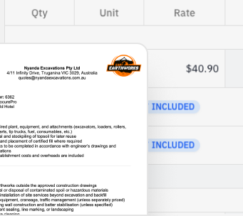 Earthworks sample package for Springfield Hotel